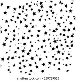 Pattern with black stars