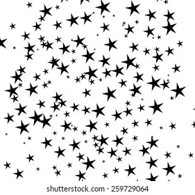 Pattern with black stars