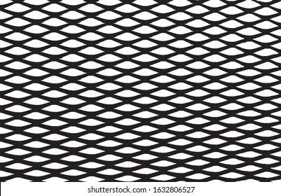 Pattern of black wavy line with white background