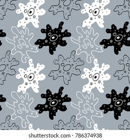 pattern of the black and white amoebas