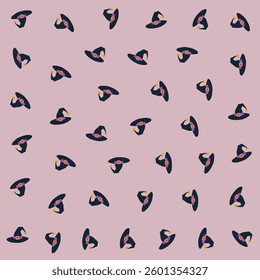 a pattern of black and white birds on a pink background