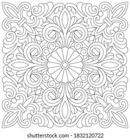 Pattern black and white classic vector