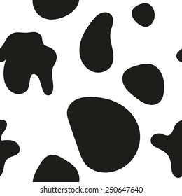 The pattern of black and white cow spots