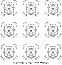pattern black and white of flower