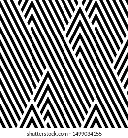 Pattern Black White Lines Vector Seamless Stock Vector (Royalty Free ...