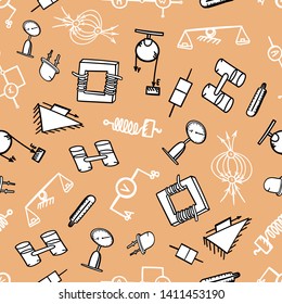 pattern black black white science science doodle sketch wallpaper seamless vector background power devices power energy