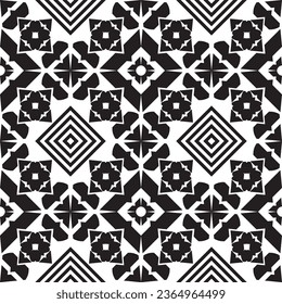 Rama de belleza inmaculado en blanco y negro para la textura de fondo, textil, cerámica o batik