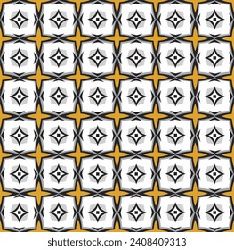 Un patrón de cuadrados y diamantes en blanco y negro
