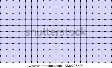 A pattern of black and white squares on a lavender blue or light blue background. The squares are arranged in a grid, with some squares overlapping each other. The overall effect is a simple