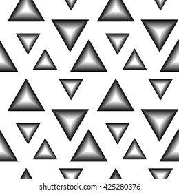 The pattern of black and white triangles. Vector seamless