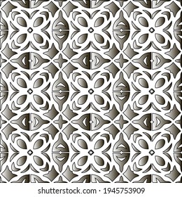  Pattern with a black-and-white gradient . Abstract metallic background. 