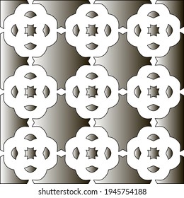  Pattern with a black-and-white gradient . Abstract metallic background. 