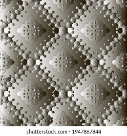  Pattern with a black-and-white gradient . Abstract metallic background