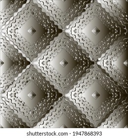  Pattern with a black-and-white gradient . Abstract metallic background