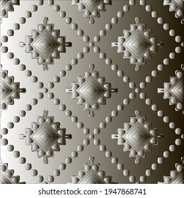  Pattern with a black-and-white gradient . Abstract metallic background