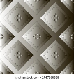  Pattern with a black-and-white gradient . Abstract metallic background