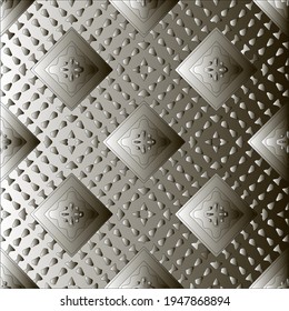  Pattern with a black-and-white gradient . Abstract metallic background