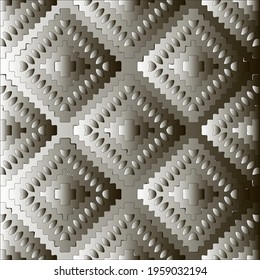 Pattern with a black-and-white gradient . Abstract metallic background