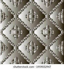 Pattern with a black-and-white gradient . Abstract metallic background