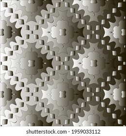 Pattern with a black-and-white gradient . Abstract metallic background