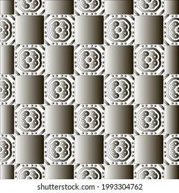 Pattern with a black-and-white gradient . Abstract metallic background