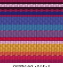 pattern of Blanket stripes in seamless vector textile and texture style. colorful traditional pattern on dark Background used in fashion and clothes