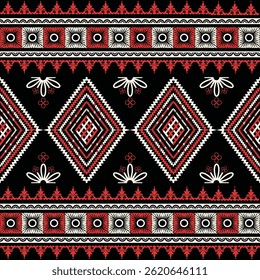 A pattern blending tribal elements with flame-like shapes, designed as a continuous repeating motif, ideal for use in fabrics or textiles that evoke traditional culture with a modern touch through bol