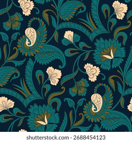 Pattern and block print Pattern and batik print Background digital printing textile pattern