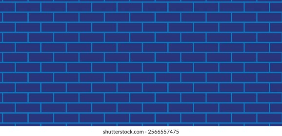 A pattern of blue bricks arranged in a horizontal layout