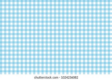 Pattern for blue checkered tablecloth, seamless. Vector illustration.