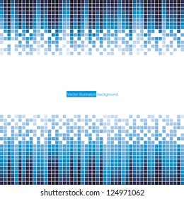 a pattern of blue color mosaic background. Vector.