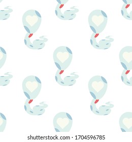 A pattern of blue color snakes