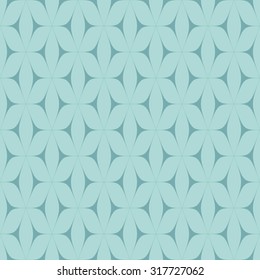 Pattern with blue curves triangles