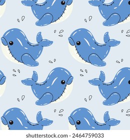 Pattern of blue dolphin rubber pool  rings. Swim rings in flat style on white background. Swimming in pool with rubber circles, summertime water activities. Rubber toy for water and beach.