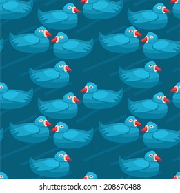 pattern blue duck on the water