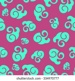 pattern of blue elephants on a pink background