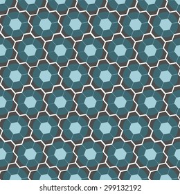 Pattern blue flower vintage background