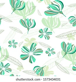 pattern of blue flowers. contours on an isolated background.