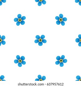 pattern with blue flowers, seamless, simple, textile 2