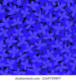 A Pattern Of Blue Flowers. Stylized Hydrangeas (not Entirely Accurate). Pattern, So Wraps Around. Vector.