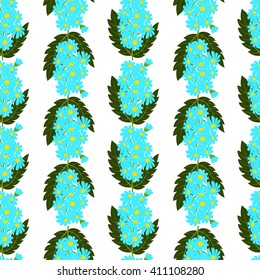 Pattern blue forget-me-not 