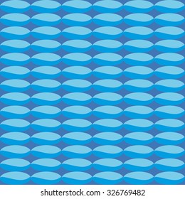 Pattern with blue geometric shapes that simulate sea