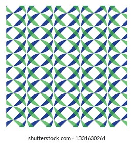 Pattern of Blue and Green Circular Overlapping Shapes