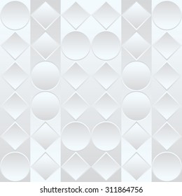 Pattern with blue and grey circles and diamonds