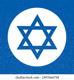 Pattern Blue Illustration of Star of David