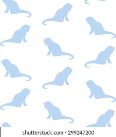 pattern of blue kittens on white background