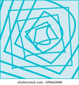 pattern of blue lines. Optical illusion. Vector illustration. As background, picture, wallpaper