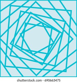 pattern of blue lines. Optical illusion. Vector illustration. As background, picture, wallpaper