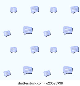 a pattern of blue message on a pale background