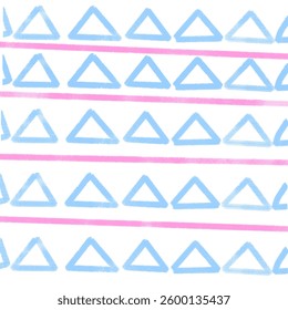 pattern blue pink line ornament